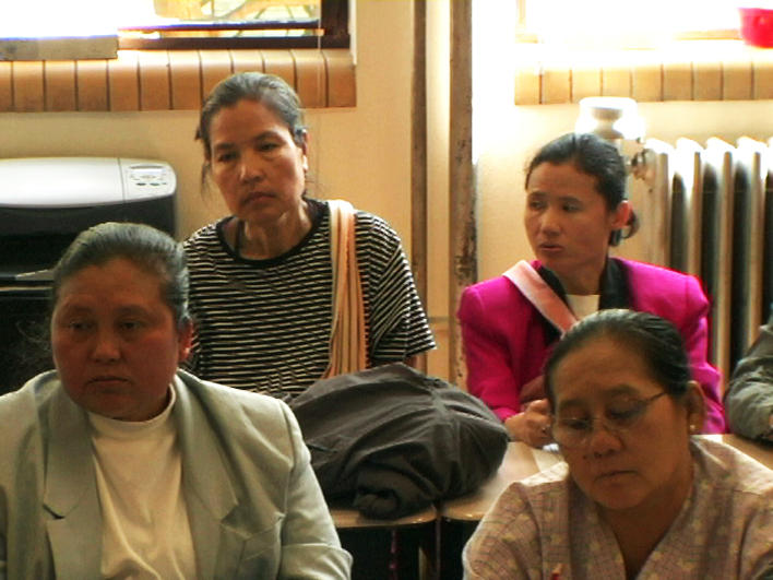 Four women in ESL class