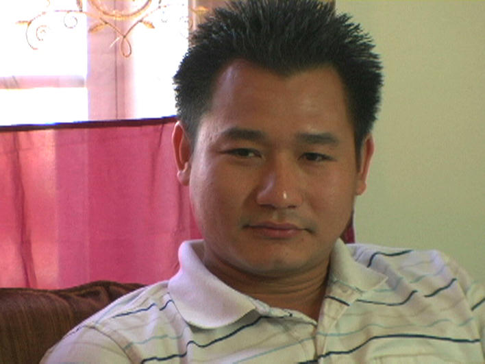 Man from Burma at his home