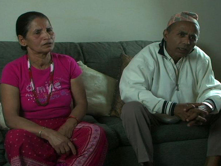 A Bhutanese couple at home