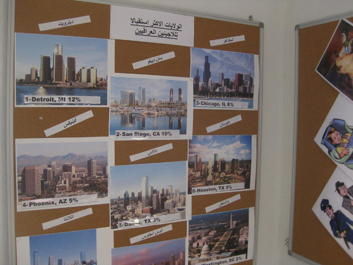Information on the walls of the CO classroom